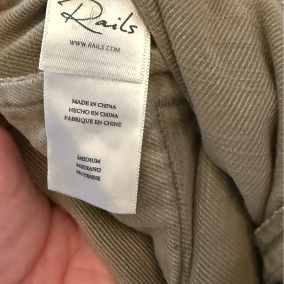 Rails Greer pants Wide-Leg Olive Green Pants nwot - Picture 8 of 12